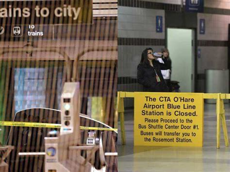 Scary photos: Train derails, climbs escalator at Chicago airport ...