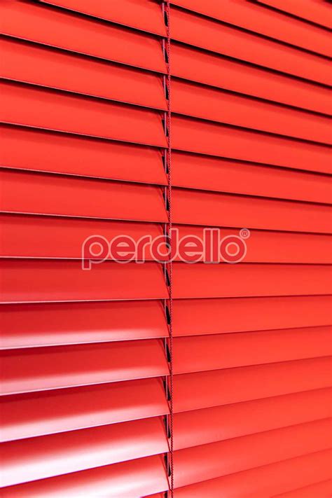Kırmızı 25 MM Alüminyum Jaluzi Perde Fiyatları - Perdello.com