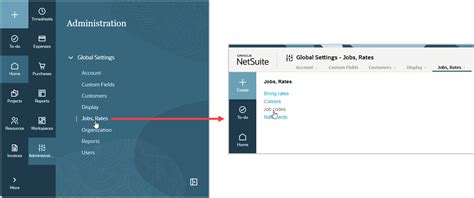NetSuite Applications Suite - Administration Settings Page Navigation