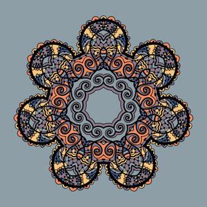 Stylized mandala round ornamental Sticker Poster|Vastusastra yantra ...