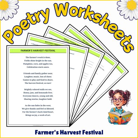 Farmer's Harvest Festival | Poem Grammar Worksheet Printable Activity ...