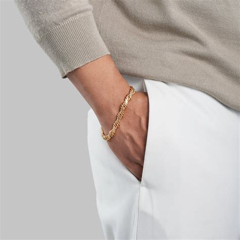 Men's Aurelian Bracelet | Elegant Men's Gold Bracelet | Black Mamba ...