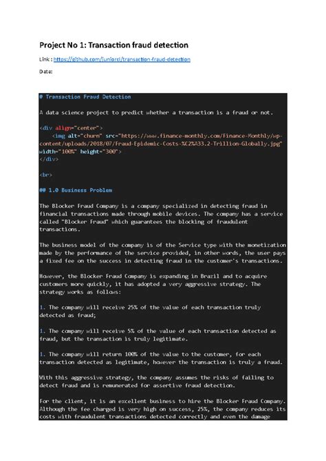 Data science project idea2 - Project No 1: Transaction fraud detection ...