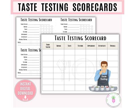 Image result for Taste Test Chart