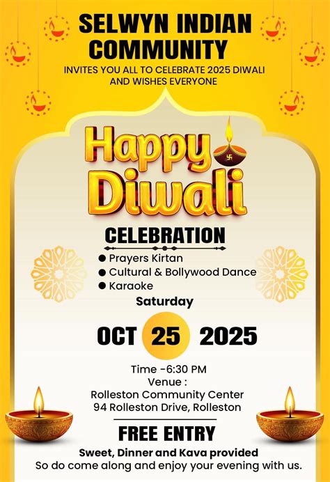 Diwali 2025, Rolleston, Christchurch, 25 October 2025 | AllEvents