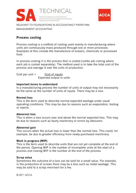 Image result for Normal Loss in Process Costing