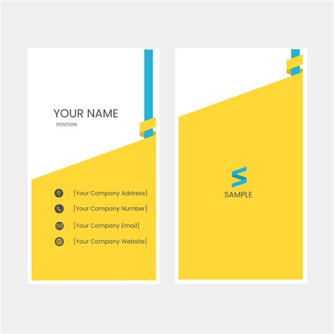 Vertical Business Card Template 的图像结果