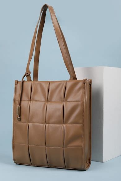 Buy Women Brown Solid Casual Tote Bag Online - 40067647 | Van Heusen