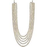 I Jewels Traditional Gold Plated Dulha Long Necklace/Moti Mala for Men ...