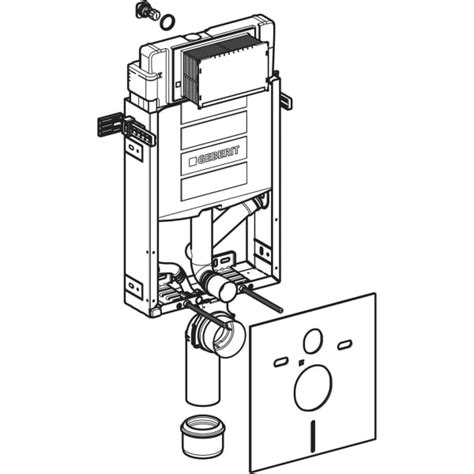 Geberit Kombifix element for wall-hung WC, 108 cm, with Sigma concealed ...
