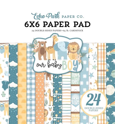 Amazon.com: ECHO PARK PAPER COMPANY Baby Boy Echo Park Double-Sided ...