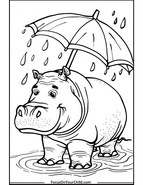 50+ Hippo Coloring Pages (Free PDF Printables)
