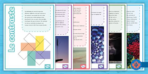 Principles of Design and Elements of Art Poster Set French