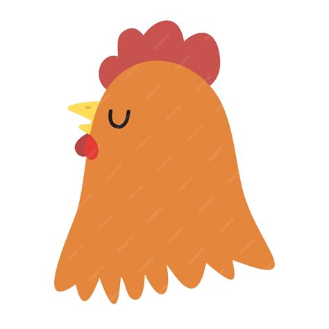 Premium Vector | Chicken head cartoon vector icon