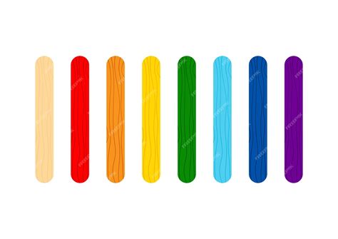 Premium Vector | Color popsicle stick for game or ice cream set.