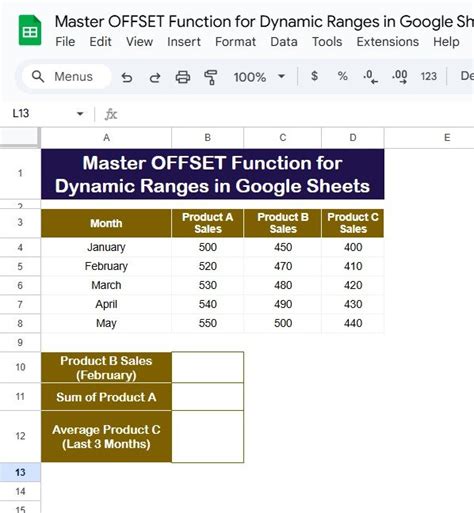 Image result for Google Sheets Offset Function