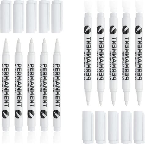 10Pcs White Marker Pen,White Permanent Marker Pen,Laundry Pen,White ...