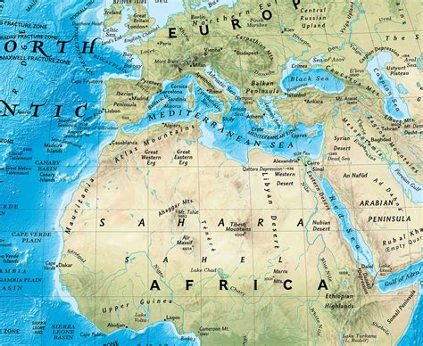 Southwest Asia Physical Map GEO Chapter 11 Flashcards | Quizlet