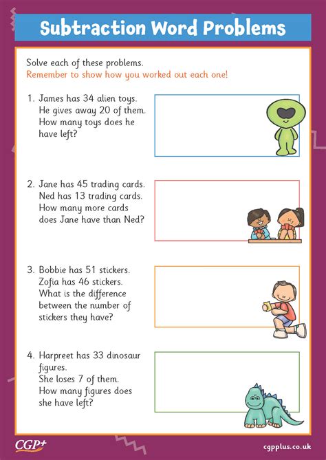 Word Problems Subtraction - Worksheet Digital - Worksheets Library