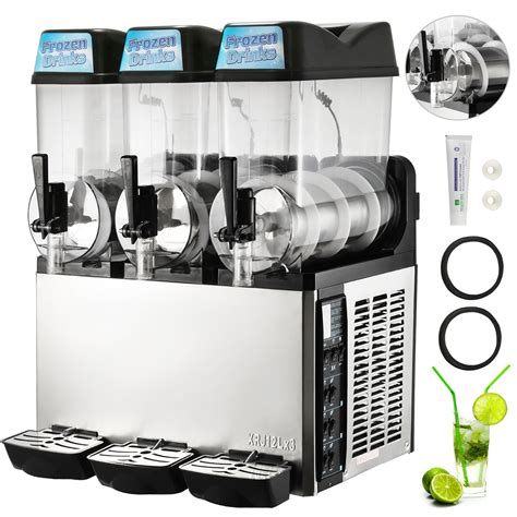 VEVOR Commercial Slushy Machine 600W 12Lx3 Tank Margarita Frozen Drink ...