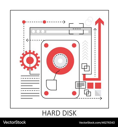 Hard disk drive storage Royalty Free Vector Image