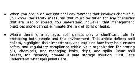 Spill Pallets for Every Industry: A Guide to Choosing the Right Type | PDF