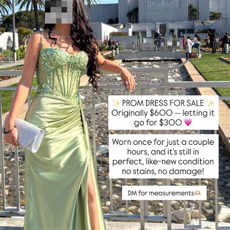 Women's Dress - Green - 1 - Green prom dress with tra… - Gem