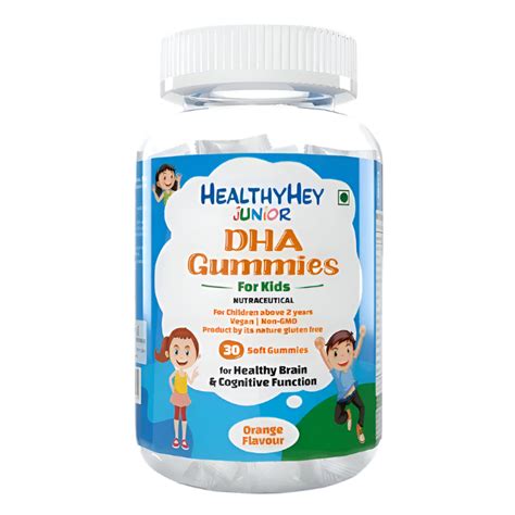 Buy HealthyHey Junior DHA Gummies - for Kids (2 to 9 yrs.) - For ...