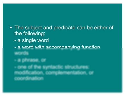 SOLUTION: Structure of predication - Studypool
