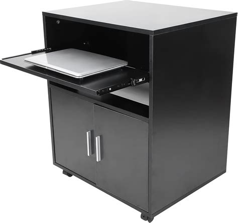 Buy Wood File Cabinet with Wheels, Mobile Printer Stand Modern Wooden ...