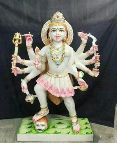 Marble Kali Mata Statue - White Marble Kali Maa Statue Size 3 Feet ...