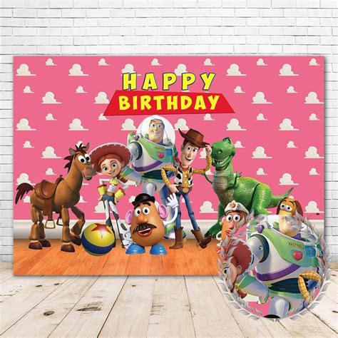 YouRan Toy Story Backdrop 7x5 Pink Clouds Wall Happy India | Ubuy