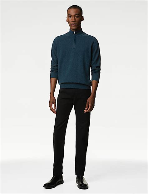 Buy Pure Cashmere Half Zip Jumper at Marks & Spencer