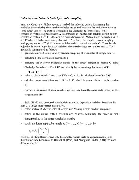 Latin hypercube sampling | PDF