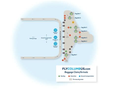 John Glenn Columbus International Airport Terminal Map (2025-2024 ...