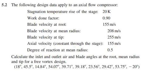 Image result for Axial-Flow Compressor Numericals