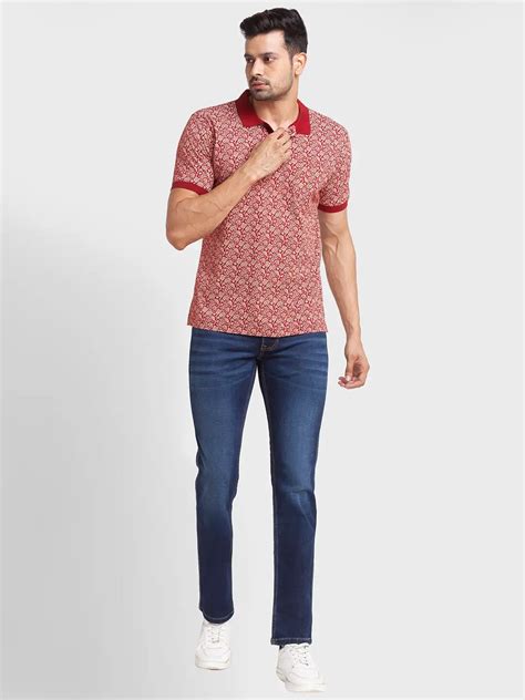 Colorplus Men Blue Tapered Fit Warp Chambray Jeans – MyRaymond