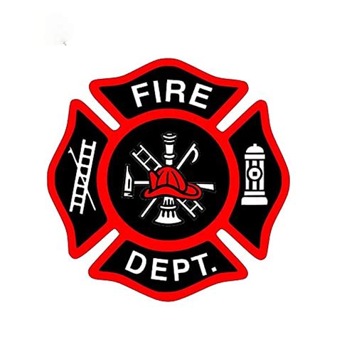 Car Stickers Fire Department Symbol Decal Funny Car Stickers Waterproof ...