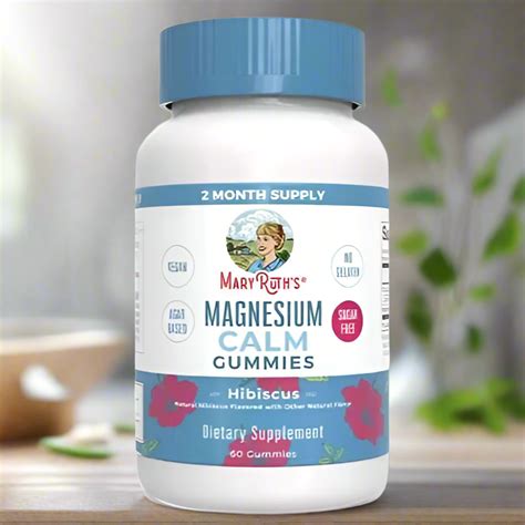 Mary Ruth's Magnesium Calm Gummies, Hibiscus, Vegan, Sugar Free – TapRoots