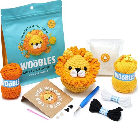 Buy The Woobles Beginners Crochet Kit with Easy Peasy Yarn, Crochet Kit ...