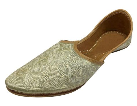 Step n Style Men Pakistani Aladdin Mojari Curved Toe Khussa Shoe Jooti ...