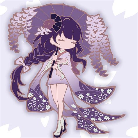 Buy ZILEFSILK Game Genshin Impact Figure Raiden Shogun Cute Enamel Pins ...