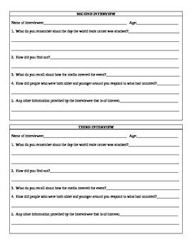 Historical Interview Worksheet 的图像结果