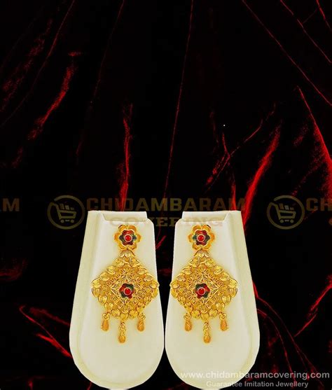 Buy Latest Gold Finish Enamel Forming Gold Haram Calcutta Model First ...
