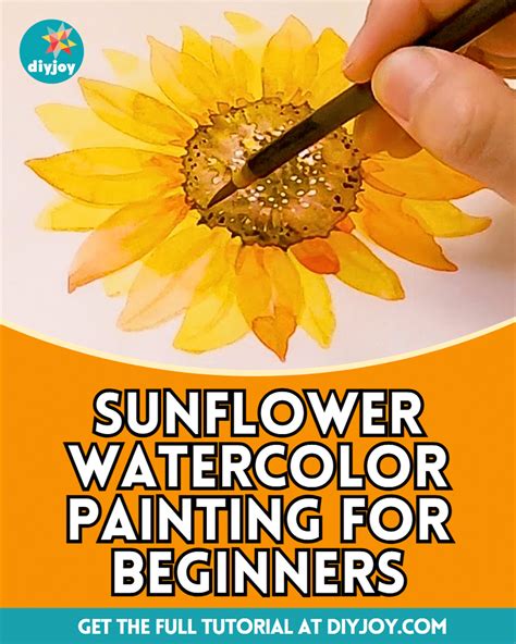 Easy Sunflower Watercolor Painting for Beginners - DIY Joy
