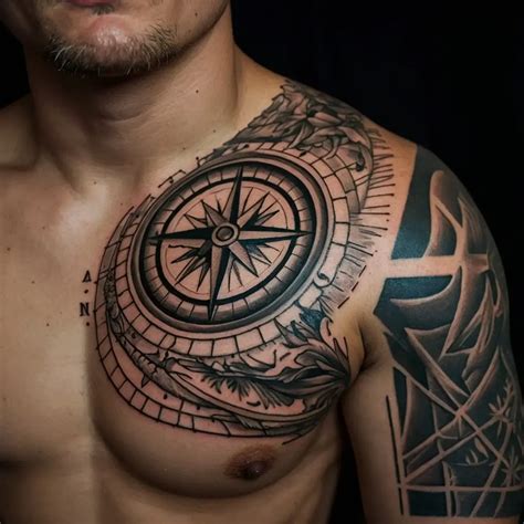 60+ Bold and Meaningful Half Chest Tattoos for Men | Chest tattoo men ...