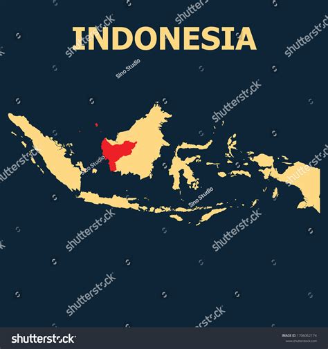 High Detailed Map Kalimantan Barat Highlighted Stock Vector (Royalty Free) 1706062174 | Shutterstock