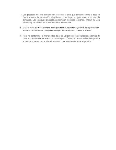Acitividas 1-Anita Silva Tarrillo - Los plásticos no sólo contaminan las costas, sino que ...