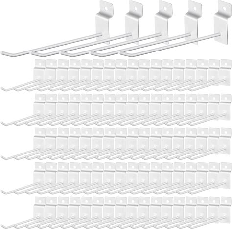Amazon.com: Tandefio 100 Pcs Slatwall Hooks 6 Inch Panel Display Metal ...