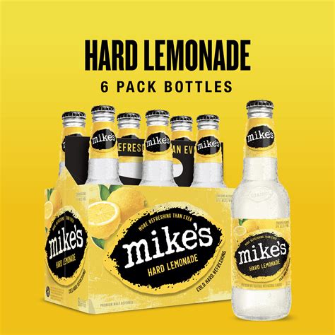 Mike's Hard Lemonade, 6 pack, 11.2 fl oz Bottles, 5% ABV - Walmart.com